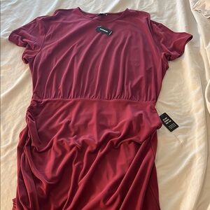 Express Burgundy Midi Dress
